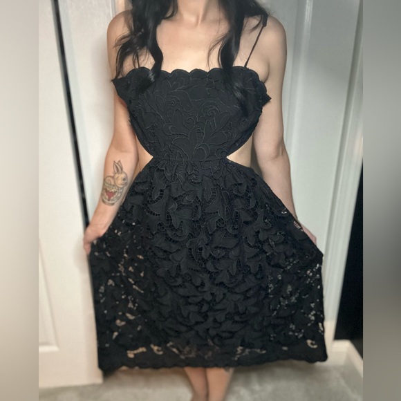 Express Dresses & Skirts - Express Black Strapless Lace Dress